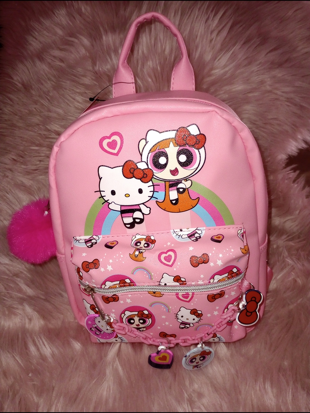 Hello Kitty x Powerpuff Collab Sweet Pink Mini Backpack - Picture 2 of 6